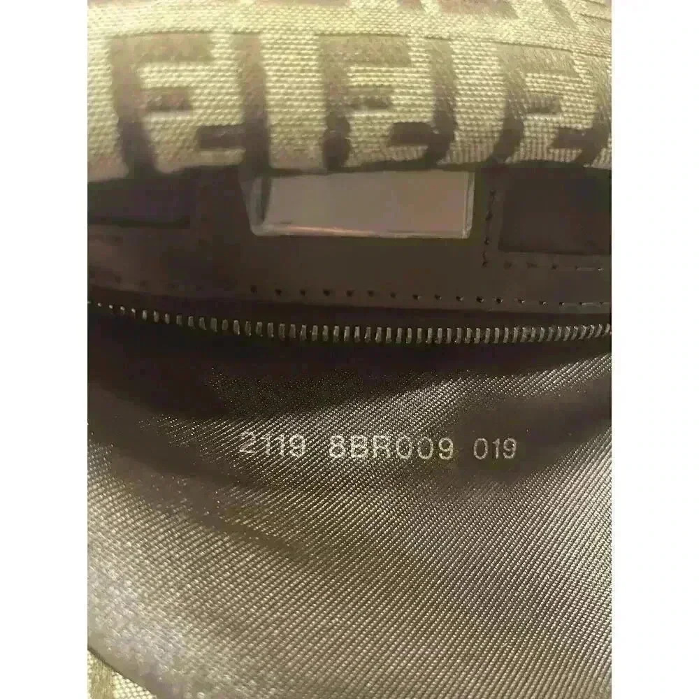 FENDI Zucchino Monogram Double Flap Baguette Shoulder Bag Brown FF Vintage Y2K - Picture 14 of 16
